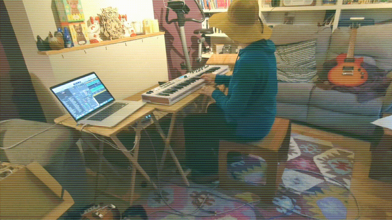Rocksteady TNT - Ska, rocksteady and reggae musician Kelly Marshall with many of her instruments